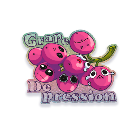 Grape Depression Sticker