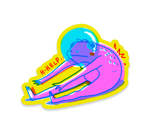 Frog Stretch Sticker
